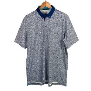 Greyson Polo Shirt Mens Large Geometric Print Performance Golf Athleisure